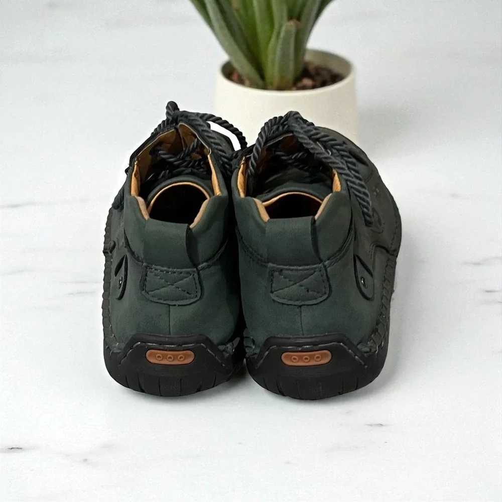 Fashion Men's Ankle Boots Green Lace Up Fashion Casual‎ Stylish Size 11